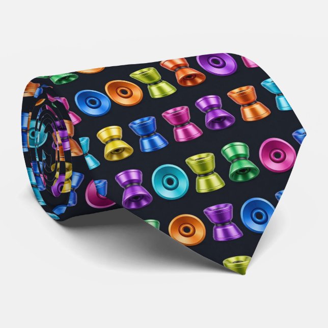 Yo-Yo Pattern Neck Tie (Rolled)