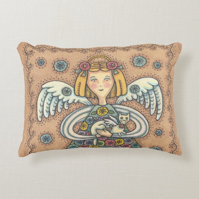 Yo Yo Quilt Angel ACCENT PILLOW (Front)