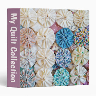 Yo-Yo Quilt Pattern  3 Ring Binder