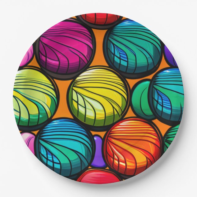 Yo-Yo Yowza Paper Plates (Front)