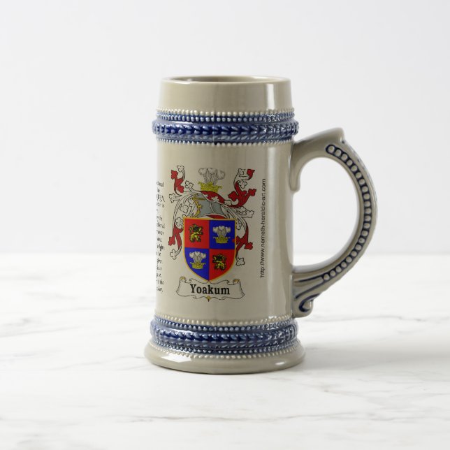 Yoakum Family Crest Stein (Right)
