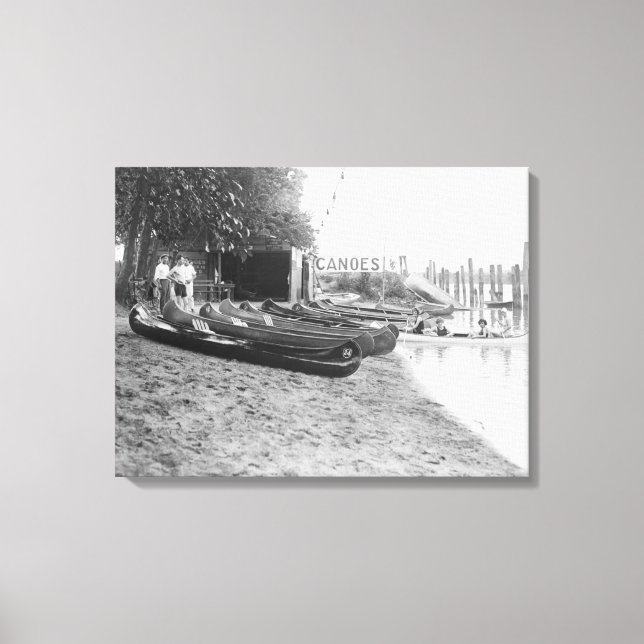 Yocum Canoe House, Arlington Beach Park Canvas Print (Front)