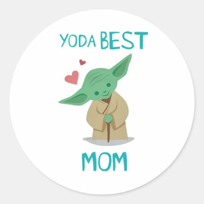Yoda Best Mom Classic Round Sticker