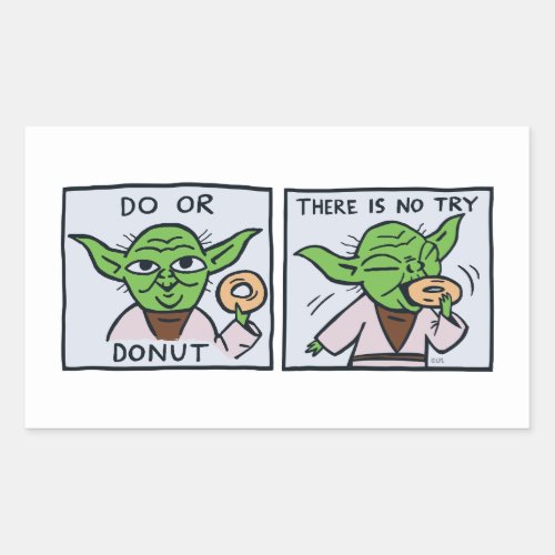Yoda Comic Panels Do Or Donut Rectangular Sticker