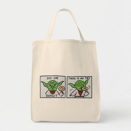 Yoda Comic Panels Do Or Donut Tote Bag