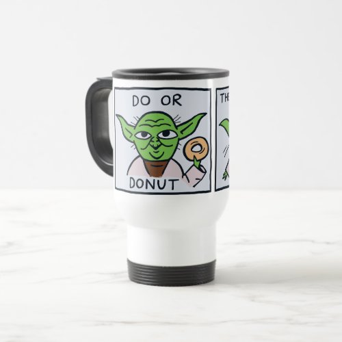 Yoda Comic Panels Do Or Donut Travel Mug