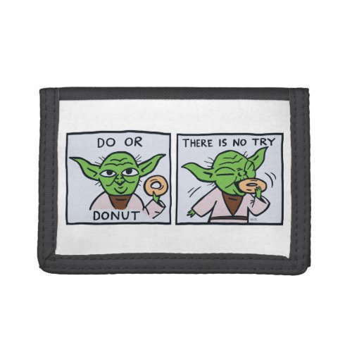 Yoda Comic Panels Do Or Donut Trifold Wallet