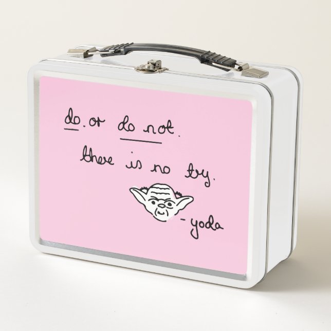 Yoda Doodle - Do. Or Do Not. There Is No Try Metal Lunch Box (Front)