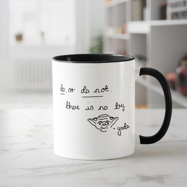 Yoda Doodle - Do. Or Do Not. There Is No Try Mug (Creator Uploaded)