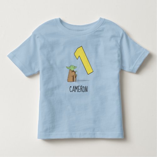 Yoda _ Happy First Birthday Toddler T_shirt