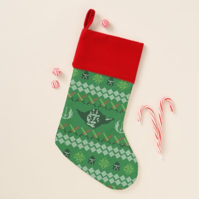Yoda Holiday Cross-Stitch Pattern Christmas Stocking