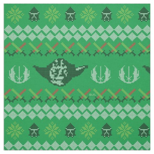 Yoda Holiday Cross_Stitch Pattern Fabric