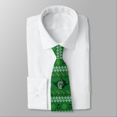 Yoda Holiday Cross-Stitch Pattern Neck Tie