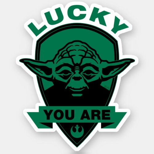 Yoda _ Lucky You Are Sticker