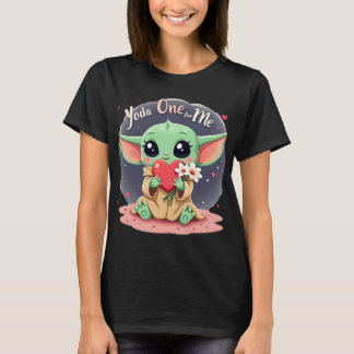Yoda One for Me – Cute Baby Alien Valentine’s Day  T-Shirt