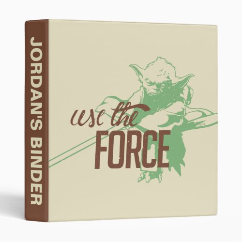 Yoda _ Use The Force 3 Ring Binder