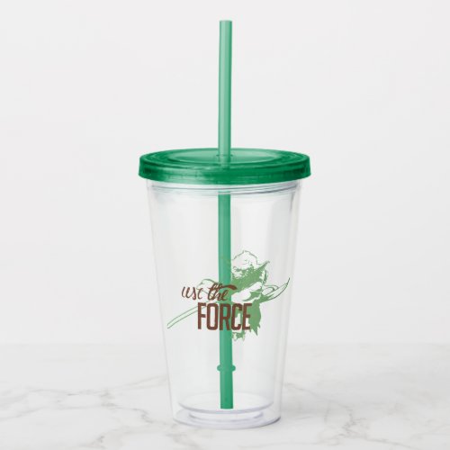 Yoda _ Use The Force Acrylic Tumbler