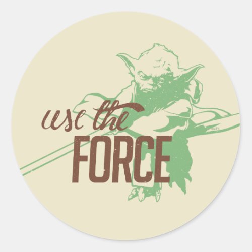 Yoda _ Use The Force Classic Round Sticker