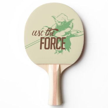 Yoda - Use The Force Ping Pong Paddle