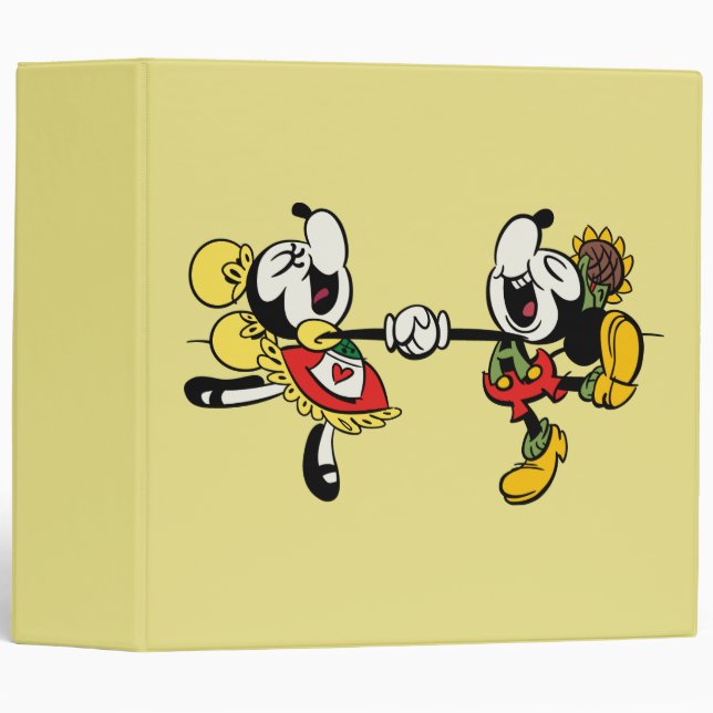 Yodelberg Mickey | Holding Hands 3 Ring Binder (Front/Spine)