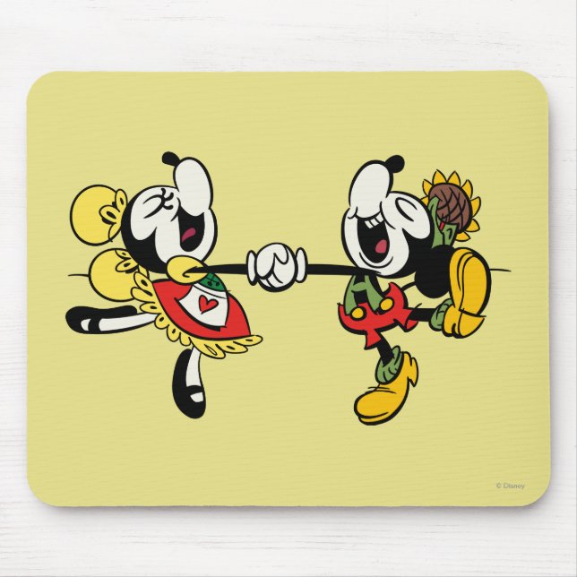 Yodelberg Mickey | Holding Hands Mouse Pad (Front)