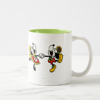 Yodelberg Mickey | Holding Hands Two-Tone Coffee Mug