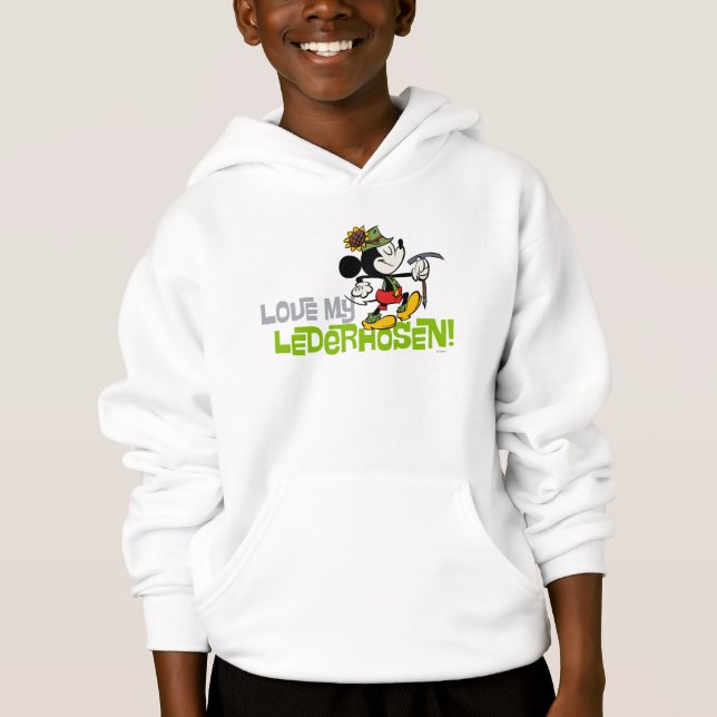 Yodelberg Mickey | Lederhosen Hoodie (Front)