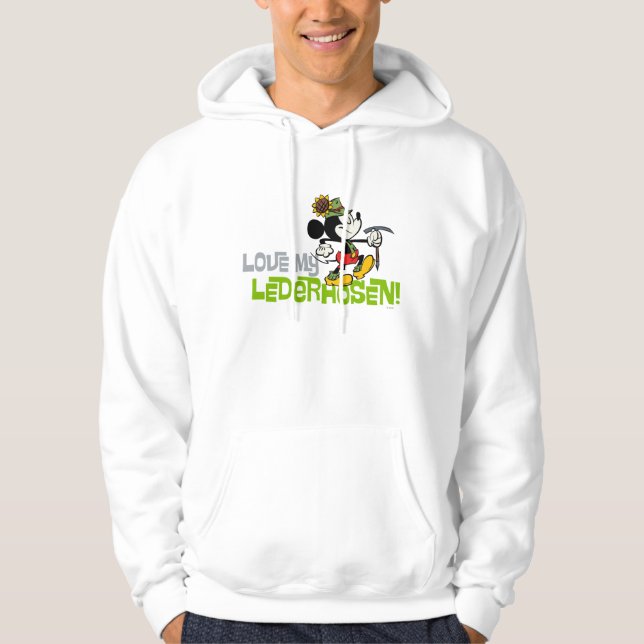 Yodelberg Mickey | Lederhosen Hoodie (Front)