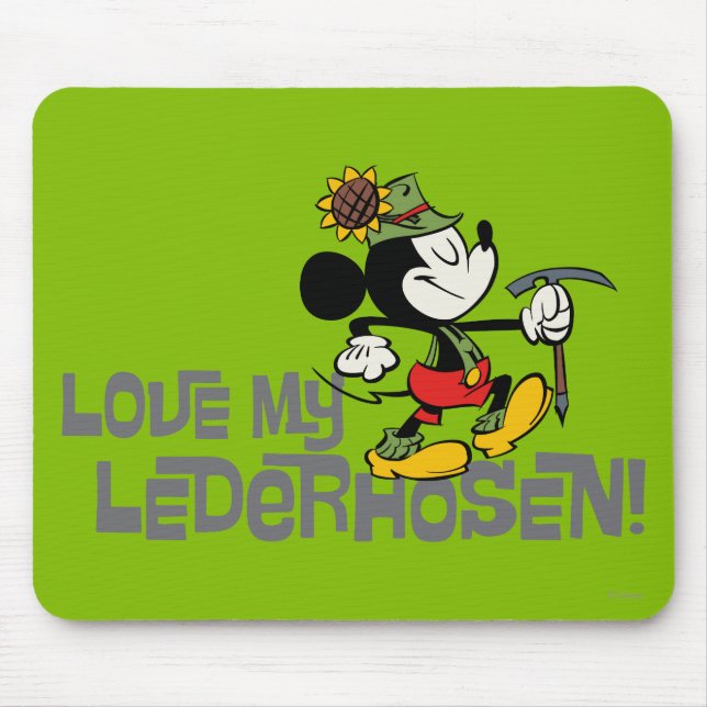 Yodelberg Mickey | Lederhosen Mouse Pad (Front)