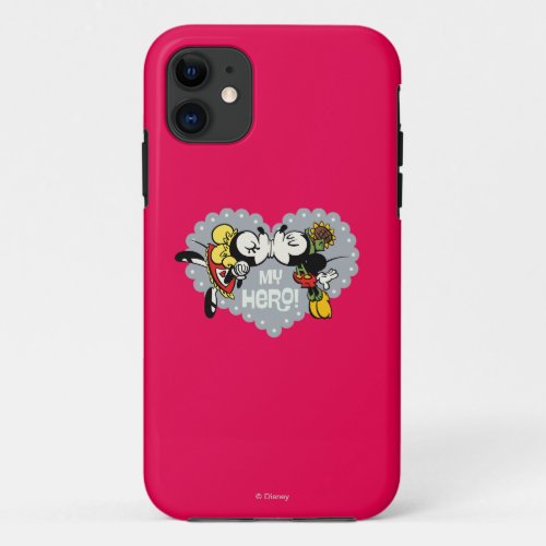 Yodelberg Mickey  Minnie and Mickey Kiss iPhone 11 Case