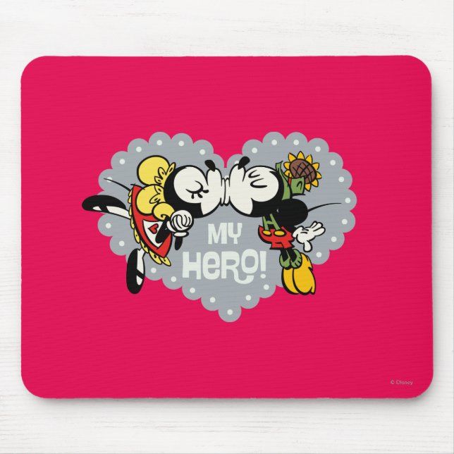 Yodelberg Mickey | Minnie and Mickey Kiss Mouse Pad (Front)