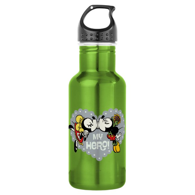 Yodelberg Mickey | Minnie and Mickey Kiss Water Bottle (Front)