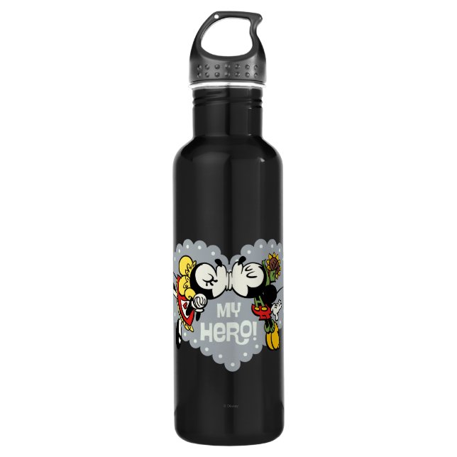 Yodelberg Mickey | Minnie and Mickey Kiss Water Bottle (Front)