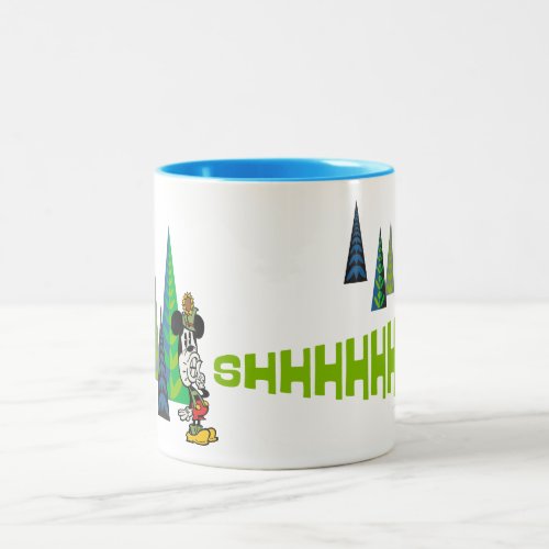 Yodelberg Mickey  Shh Two_Tone Coffee Mug