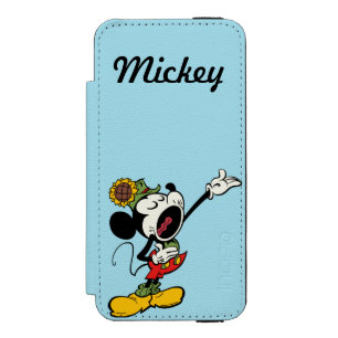 Yodelberg Mickey   Singing with Arm Up Wallet Case For iPhone SE/5/5s