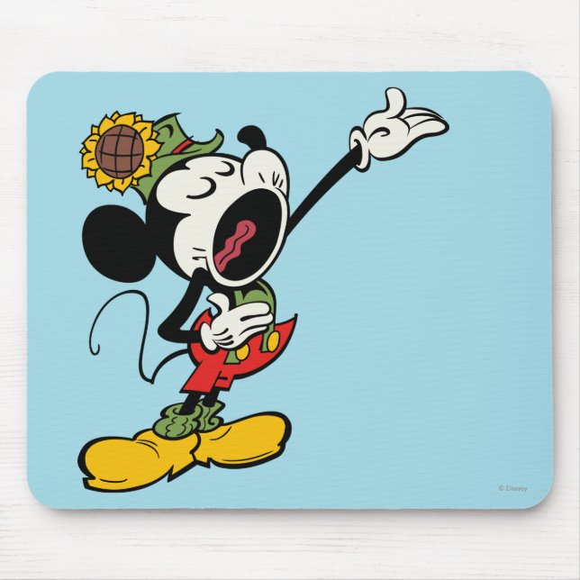 Yodelberg Mickey | Singing with Arm Up Mouse Pad (Front)