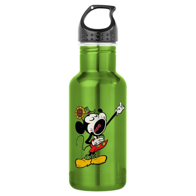 Yodelberg Mickey | Singing with Arm Up Stainless Steel Water Bottle (Front)