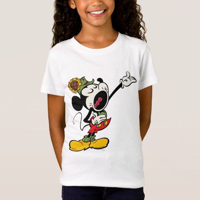 Yodelberg Mickey | Singing with Arm Up T-Shirt (Front)