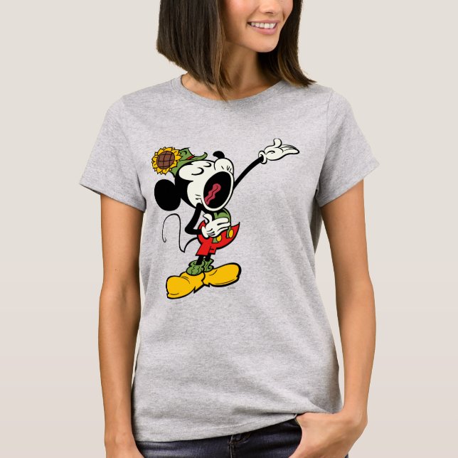 Yodelberg Mickey | Singing with Arm Up T-Shirt (Front)