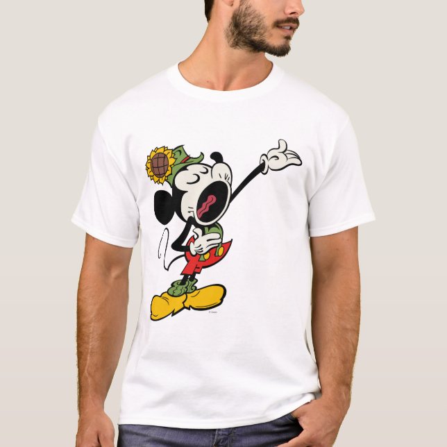 Yodelberg Mickey | Singing with Arm Up T-Shirt (Front)