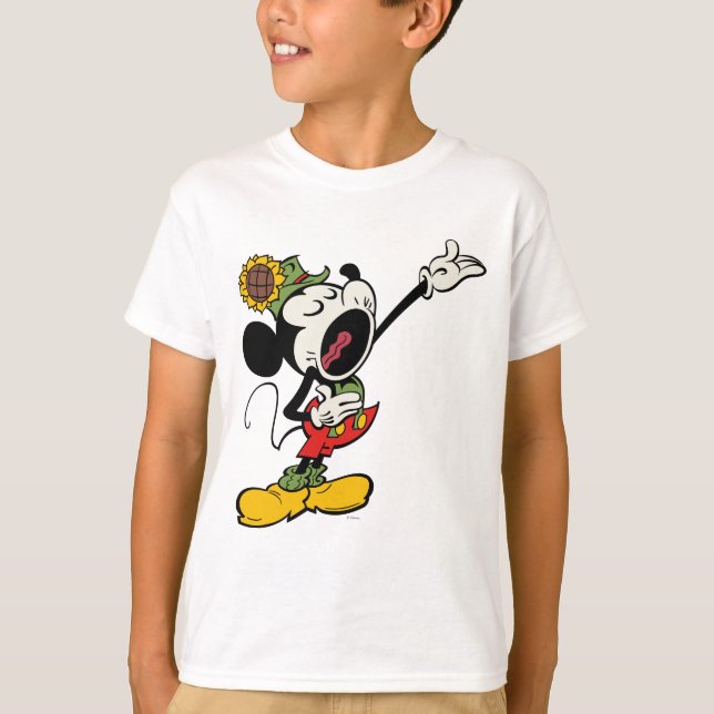 Yodelberg Mickey | Singing with Arm Up T-Shirt (Front)