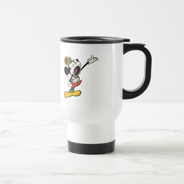 Yodelberg Mickey | Singing with Arm Up Travel Mug (Right)