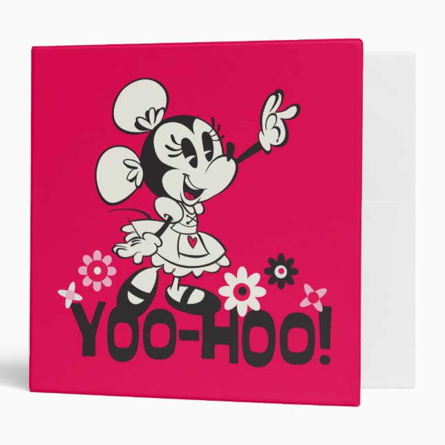 Yodelberg Minnie | Black and White Wave 3 Ring Binder (Front/Inside)
