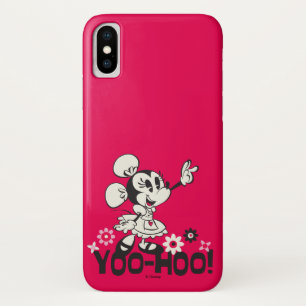 Yodelberg Minnie   Black and White Wave iPhone X Case