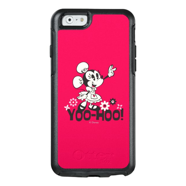 Yodelberg Minnie | Black and White Wave Otterbox iPhone Case (Back)