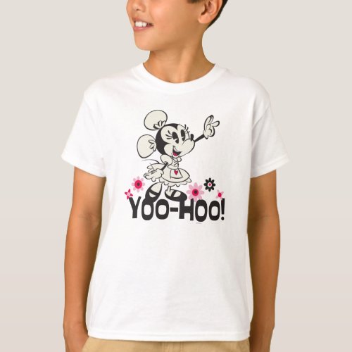 Yodelberg Minnie  Black and White Wave T_Shirt