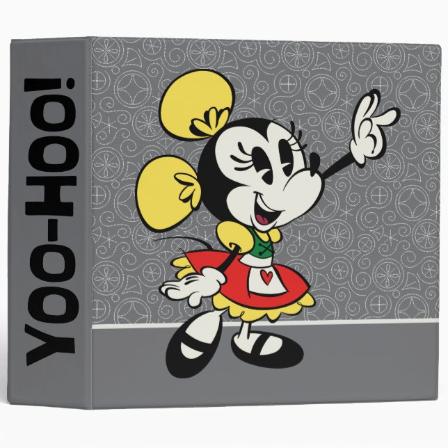 Yodelberg Minnie | Waving 3 Ring Binder (Front/Spine)