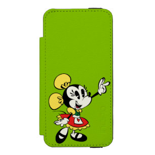 Yodelberg Minnie   Waving Wallet Case For iPhone SE/5/5s