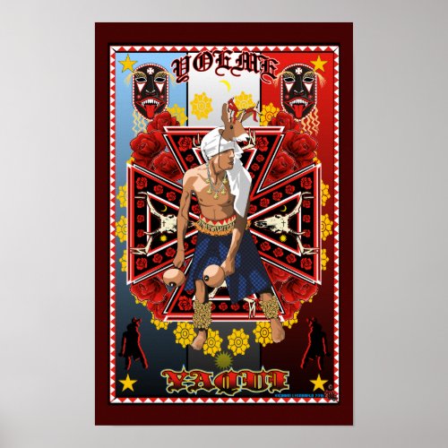 Yoeme Yaqui Deer Dancer Art print poster