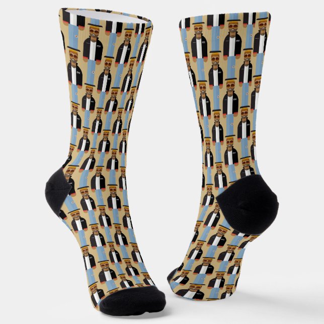 Yog – Pop Icon Pattern Crew Socks (Angled)